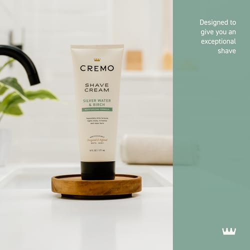 Image of Cremo Silver Water & Birch Shave Cream, Astonishingly Superior Ultra-Slick Shaving Cream for Men, Fights Nicks, Cuts and Razor Burn, 6 Fl Oz