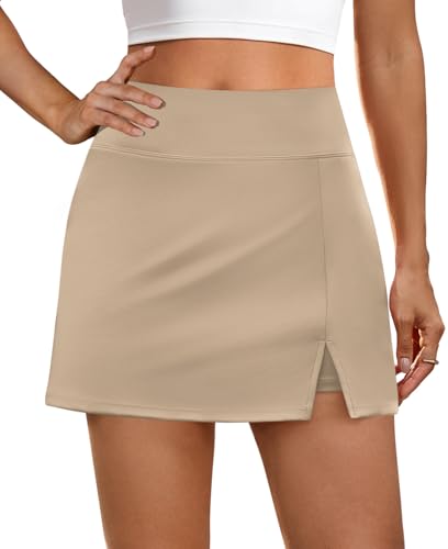 NIASHOT Womens Skort Summer Tennis Skirt Mini Golf Skirts High