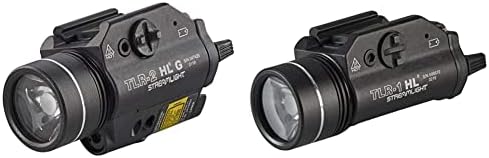 Streamlight 69265 TLR-2 HL G High Lumen Rail Mounted Tactical Light, Black, Box & 69260 TLR-1 HL 1000-Lumen Tactical Weapon Mount Light