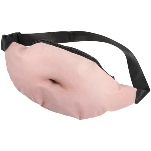 Riñonera divertida de gran barriga para guardar objetos sin pesar