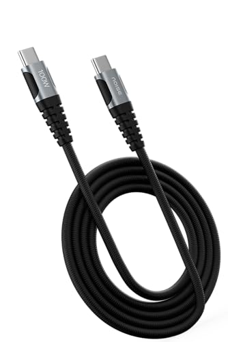 Image of Noise 100W Fast Charging USB C to USB C Cable | 50x More Durable | 1M / 3.3Ft | 5A PD charge | 480 Mbps Transfer Speed | Braided Cable For iPhones, Android, Laptops, MacBooks, Tablets (Black)