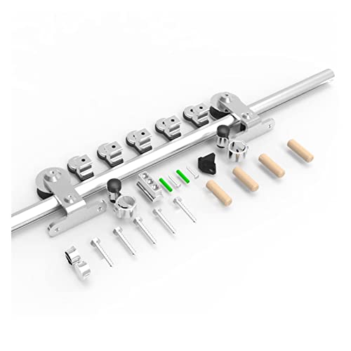 TSMST - Kit de herrajes para puerta corrediza de granero de acero inoxidable de 122 cm-240 cm, sistema de rieles industrial, rodillo T/Y/L (rodillo T, 183 cm)