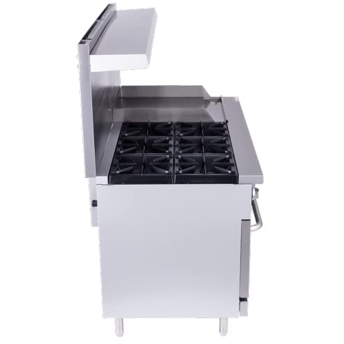 Kratos 29Y-046-Lp 60" Gas Range, 6 Burners, 280,000 Btu Output, 24" Griddle, Liquid Propane Gas #TOP7