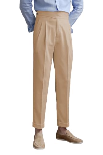 Drolia Men’s Formal Slim Fit Suit Pants Mens Business Causal Trousers Classic Dress Pants