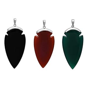 Shine Jewel Pendentif fait main composé de pierres précieuses en argent sterling 925 en forme de perle en 3 pièces pour femme Poire Rouge, Vert, Noir Onyx Blanc