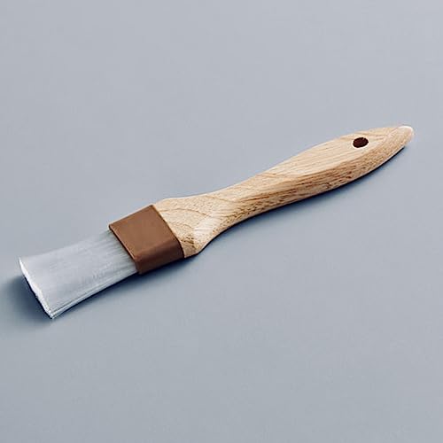 AME D'ESSENCE 1 1/2-Inch Pastry Brush – Nylon Bristle Basting & BBQ Marinade Brush with Lacquered Hardwood Handle for Cooking & Baking