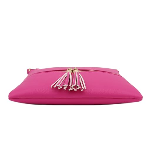 Image of DELUXITY Lightweight Medium Crossbody Bag with Tassel
