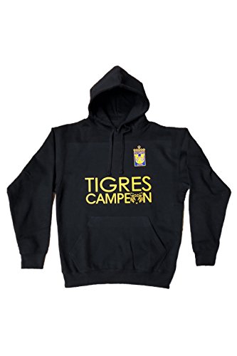 Tigres UANL 2017 Campeon Otra Vez Apertura Champions Hoodie Sweater (M, Black)
