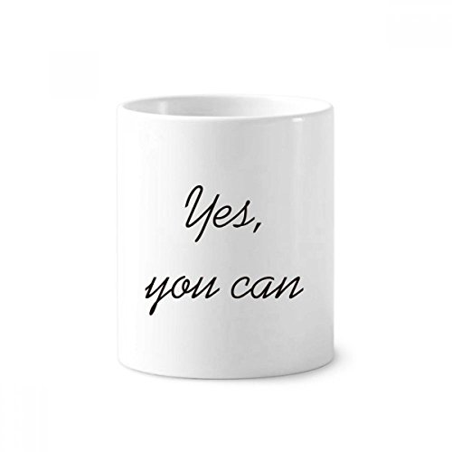 Tasse blanche Oui vous pouvez en céramique, idée cadeau motivante 350ml