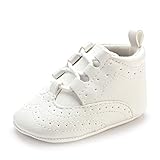 Csfry Baby Boys High-top Shoes Prewalker PU Sneakers White 12-18Months