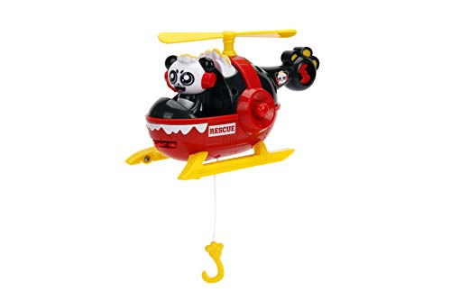 Jada Toys Ryan's World Helicopter With Combo Panda Figure, 6" Feature Vehicle Red #TOP1