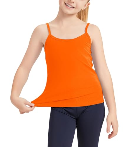 Image of Dreammonkey Girl's Full Sleeveless Camisole Tank Tops Kids Comfort Breathable Dance Tank Tops(Ages 2T-14Years)