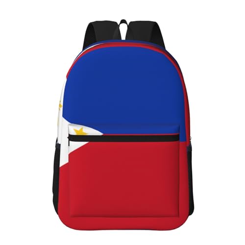 PHAYAH Mochila casual para laptop com estampa de bandeira argentina, para homens e mulheres, meninos e meninas, mochila leve, Bandeira das Filipinas, One Size