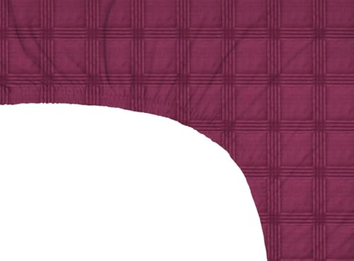 Image of BSB HOME Premium Cotton Elastic Fitted Embossed Linen Bedsheets with 2 King Size Pillow Covers | Double Bed with All Around Elastic 210 TC Supersoft | Size - King Size 78X72+10 Inches, Maroon
