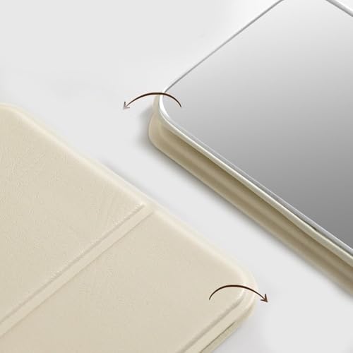Image of Travel Mini Makeup Mirror(11 x 7cm),Portable Folding Mirrorwith Stand,Light weight and Slim Design for Purse,Travel,Use Anywhere,Easy Portability,Fits in Purse,Bag,Pocket (OFF WHITE-PACK OF 1)