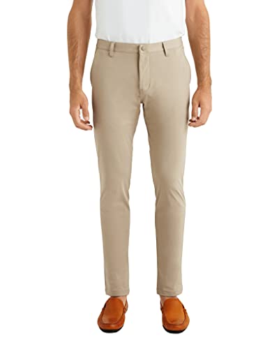 Rhone Pantalón deportivo para hombre, ajustado, cómodo, transpirable, elástico, de punto flexible, pierna recta, parte delantera plana