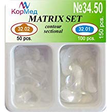 Zubastick 150 pcs Dental Small Transparent Sectional Contoured Matrices Matrix