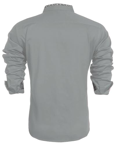 Image of Mens Shirt | Black Cotton Blend Casual | Regular Fit | Full Sleeve | Printed Spread Collar | Solid Plain Style | Summer Office Wear | Stylish Shirt for Men