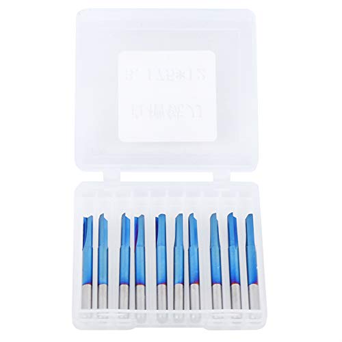 ZDZCYS12DLプレミアム10PCS 3.175mmダブルフルートセメントセメント炭化炭化炭水化物カッターツールウッドアクリルPVC処理用