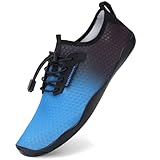 Beach Swim Shoes Water Shoes Mens Womens Quick Dry Summer Aqua Shoes Unisex Barefoot Swimming Shoes(183 Navy, 10.5UK)