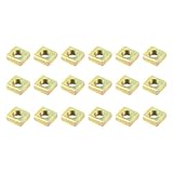 METALLIXITY Vierkantmuttern (M5x8x3mm) 100 Stück, Muttern aus Kohlenstoffstahl - für Möbelbau, mechanische Ausrüstung, Befestigungselemente