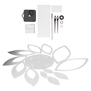 Wall Clock Sticker, Warmth DIY Clock PVC Material for Doors for Sofa Wall for Window(Black Plus red)