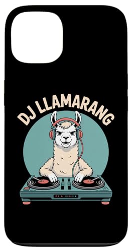DJ LLAMARANG ラマ ヘッドホン ターンテーブル ミュージック クラブ スマホケース iPhone 13 用