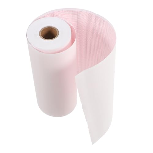 Anneome Papel para Impresora de Electrocardiogramas 1 Rollo 112 Mm X 20 M Compatible Impresión Clara Fácil de Cortar Uso Prolongado Monitoreo Cardíaco
