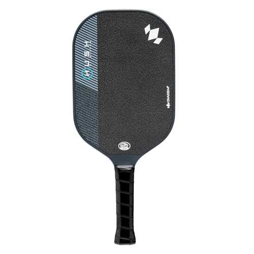 Diadem Hush | Quiet Pickleball Paddle Double Thermoformed Carbon Fiber Core Power Precision Anti-Dampening Kraibon Technology (Black)