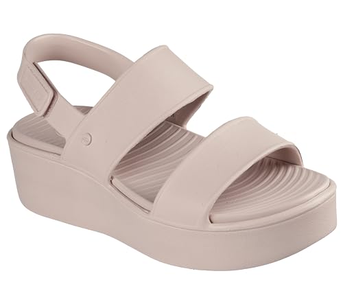 Regolabile Skechers Platform, Sandali con Zeppa Donna, Rosa Chiaro, 39 EU