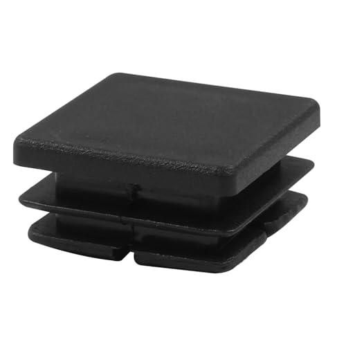 Image of Bonsicoky 12 Pack 1 inch Square Plastic Plugs, Black Tubing End Caps Plugs Insert for Square Tube and Furniture Legs