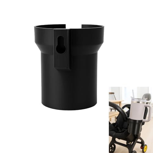 Image of Wide-Fit Cup Holder Compatible with Doona Car Seat & Stroller – Holds Stanley, Bottles & Cans, Lightweight Clip-On Drink Holder Attachment, No-Tool Installation