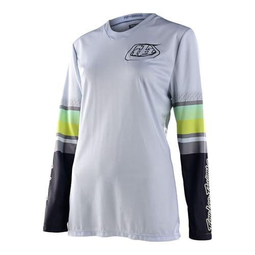 Troy Lee Designs GP Warped Jersey - Motocross Dirt Bike ATV Enduro Dual Sport Racing Off Road Long Sleeve Riding Gear - Adult Womens Girls (White, XL)