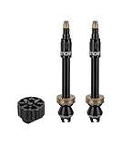 Topeak TurboFlow Ventilsatz Kit 45 mm CNC Aluminium, Schwarz, inkl. Gegenhalter-Werkzeug, präzise & langlebig, 1,3x1,3x7,4 cm, 15712024