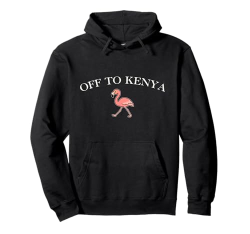 Off to Kenya Flamingo Funny Vintage Kenyan Souvenir �p�[�J�[