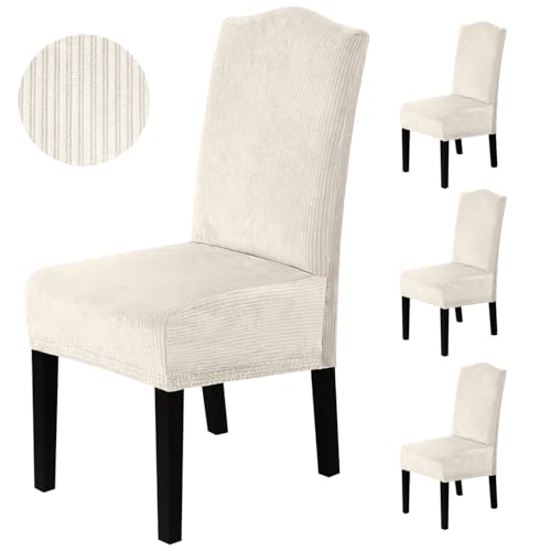 H.VERSAILTEX Velvet Dining Chair Covers Stretch Chair Covers for Dining Room Set of 4 Parson Chair