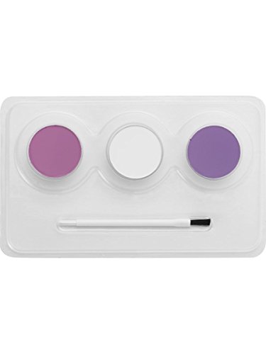 Smiffys Make-Up FX Aqua Butterfly Kit Three Colours Brush and