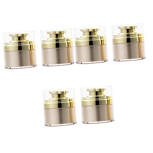 Healeved 4 Juegos Tarro De Crema Al Vacío Botella De Loción Con Bomba Frascos De Cosméticos Con Tapas Bálsamo Líquido Limpiador Crema De Tratamiento De Venas Golden Acrílico 2 Piezas * 4