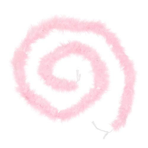 Handy Lidy 14g 2Yards Fluffy Marabou Feather Boa Women DIY Craft Home Decor Fur String Scarf Fur Strips Trim-Baby Pink