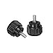 uxcell 8pcs Knurled Clamping Knobs M3 x 6mm Metric Zinc Plated Carbon Steel Male Thread Thumb Screw on Type 14mm Plastic Round Head Threaded Hand Bolt Stud Knobs Black