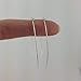 2 Inch Thin Sterling Silver Handmade Lightly Hammered Wire Hoop Earrings 20 gauge (.8 mm wire)