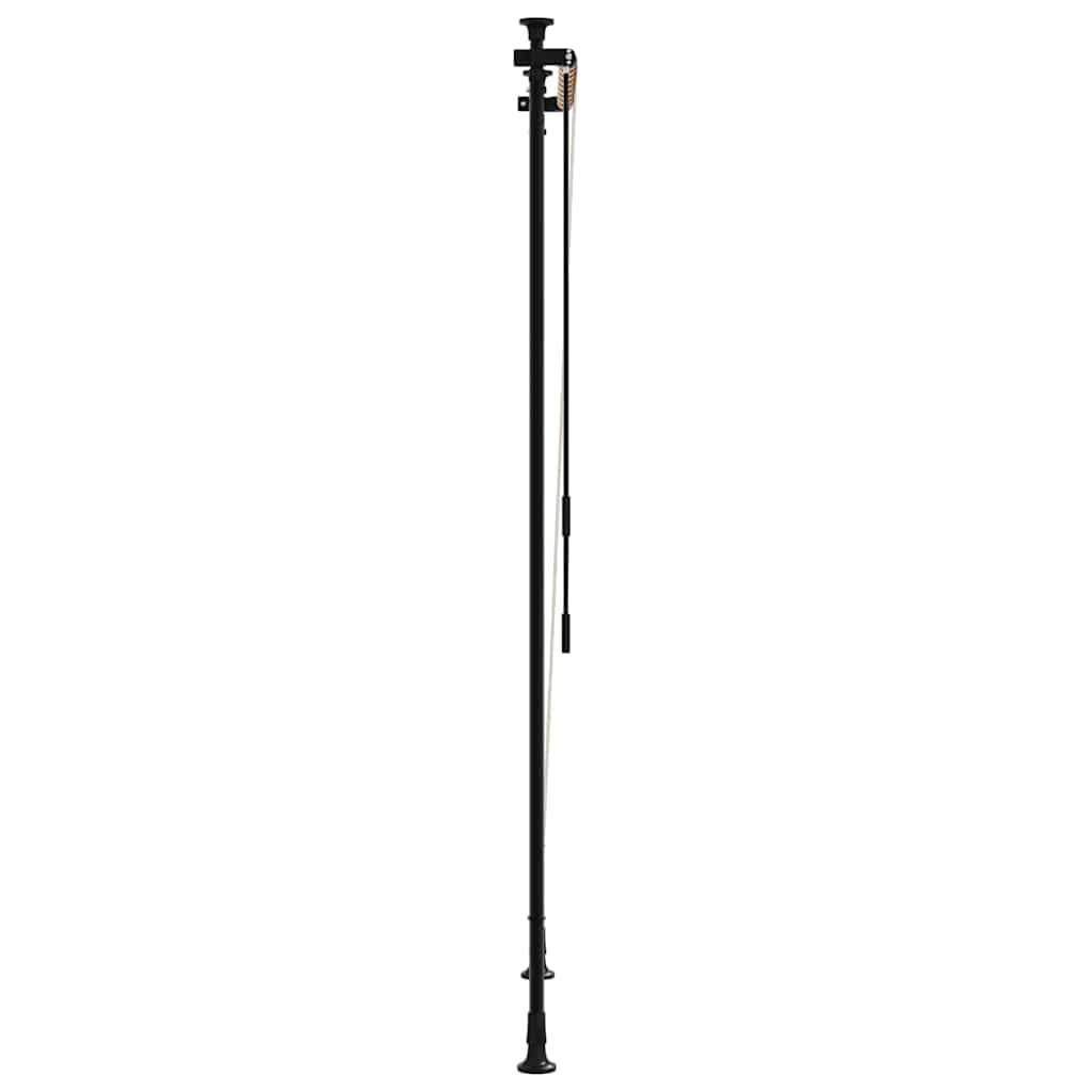 Tenda avvolgibile per esterni, 120 x 270 cm, tenda da sole verticale con manovella, per balcone e terrazza, estensibile, regolabile in altezza, 225-275 cm, acciaio antracite