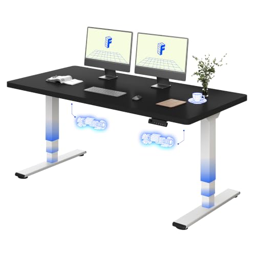 FLEXISPOT Höhenverstellbarer Schreibtisch mit Dualmotor 160×80 cm – Ansicht 1