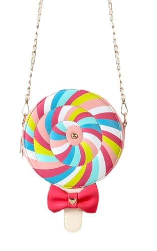 Lollipop Candy Shaped Purse for Girls PU Leather Crossbody Bag for Teens Women Novelty Handbags2