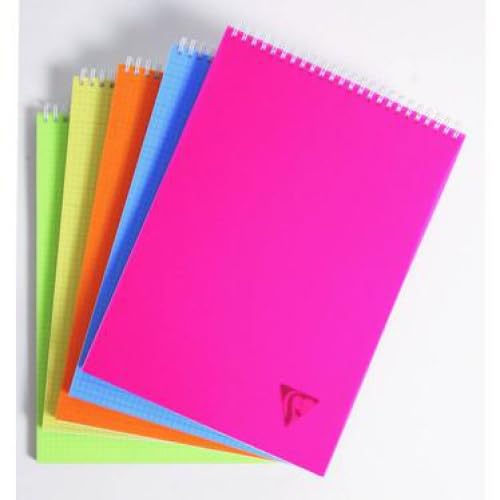 Lot de 10 Bloc Linicolor Fresh format 75x105, 80 feuilles 90 g/m² reliure intégrale, quadrillé 5x5
