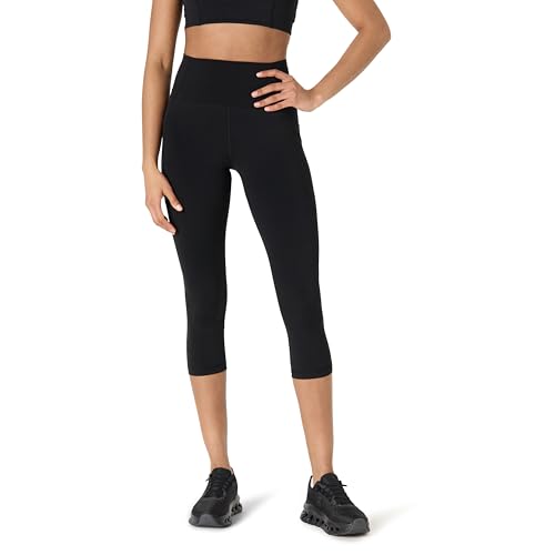 Amazon Essentials Damen Active FormFlex Buttery Soft Yoga-Workout-Capri-Leggings mit Taschen, hoher Taille, Schrittlänge von 48 cm, Schwarz, M Amazon Essentials Damen Active FormFlex Buttery Soft Yoga-Workout-Capri-Leggings mit Taschen, hoher Taille, Schrittlänge von 48 cm, Schwarz, M