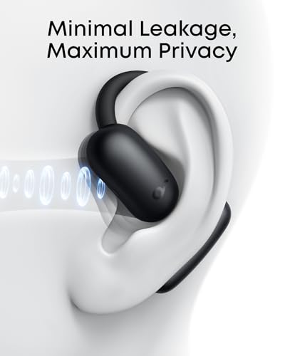 Soundcore AeroFit 2 by Anker, Open-Ear Headphones, Adjustable Ear Hooks, Snug Fit, Rich Bass, Hi-Res Wireless Audio, 42H Play, Bluetooth 5.4, Wireless Charging, IP55, AI Clear Calls, Open-Ear Earbuds