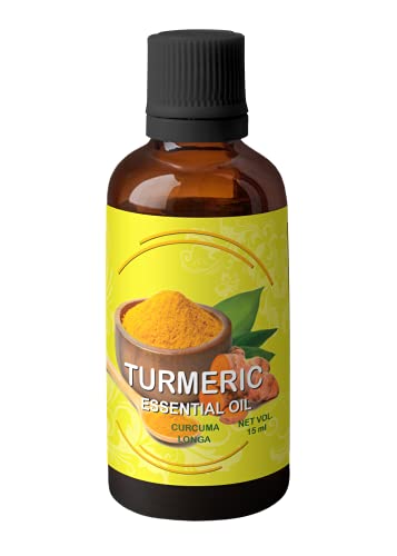 Image of Heilen Biopharm Turmeric (Curcuma longa) Essential Oil Natural and Nourishing for Healthy Skin and Hair - 50 mL Bottle I Pack of 1