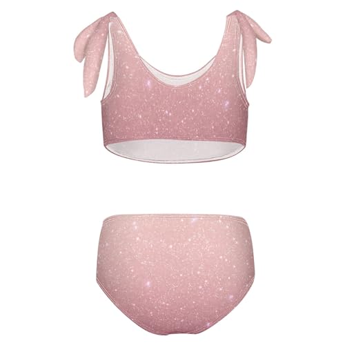 Image of Girls Tankini Swimsuit Bathing Suit Two Piece Bikini Summer Beach Swimwear with Adjustable Strap 3-12 Years Solid Color