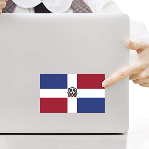 2-Pack Dominican Republic Flag Decal Stickers | Official Flag Of The Dominican Republic Flag Stickers |5-Inches By 3-Inches | Premium Quality Vinyl | Pd418 #TOP3